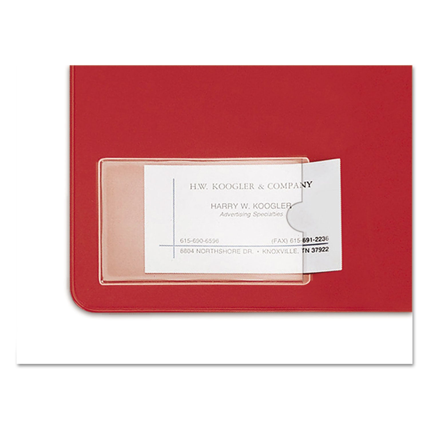 Cardinal HOLD IT Poly Business Card Pocket, Top Load, 3.75 x 2.38, Clear, 10/Pack (21500)