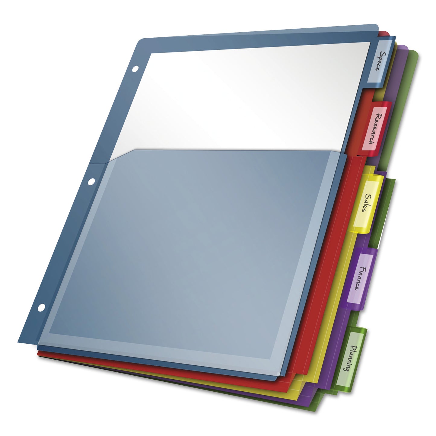 Cardinal Expanding Pocket Index Dividers, 5-Tab, 11 x 8.5, Assorted, 1 Set (84012)