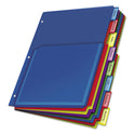 Cardinal Expanding Pocket Index Dividers, 8-Tab, 11 x 8.5, Assorted, 1 Set (84013)