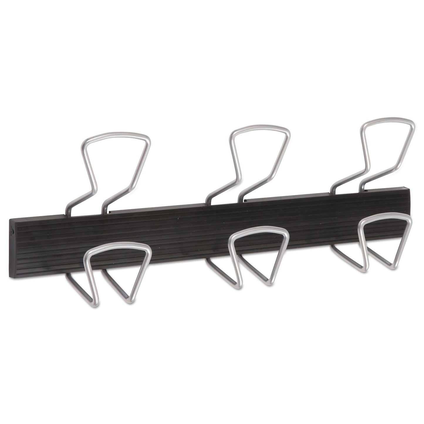 Alba Wall-Mount Coat Hooks, 18.11 x 2.95 x 6.45, Metal, Silver, 22 lb Capacity (PMPRO3M)