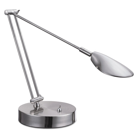 Alera Adjustable LED Task Lamp with USB Port, 11w x 6.25d x 26h, Brushed Nickel (LED900S)