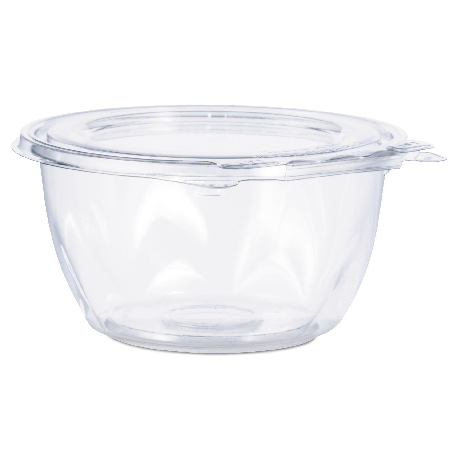 Dart Tamper-Resistant, Tamper-Evident Bowls with Flat Lid, 16 oz, 5.5" Diameter x 2.7"h, Clear, Plastic, 240/Carton (CTR16BF)