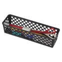 Officemate Recycled Supply Basket, Plastic, 10.13 x 3.06 x 2.38, Black, 3/Pack (26200)