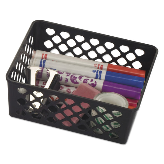 Officemate Recycled Supply Basket, Plastic, 6.13 x 5 x 2.38, Black, 3/Pack (26201)