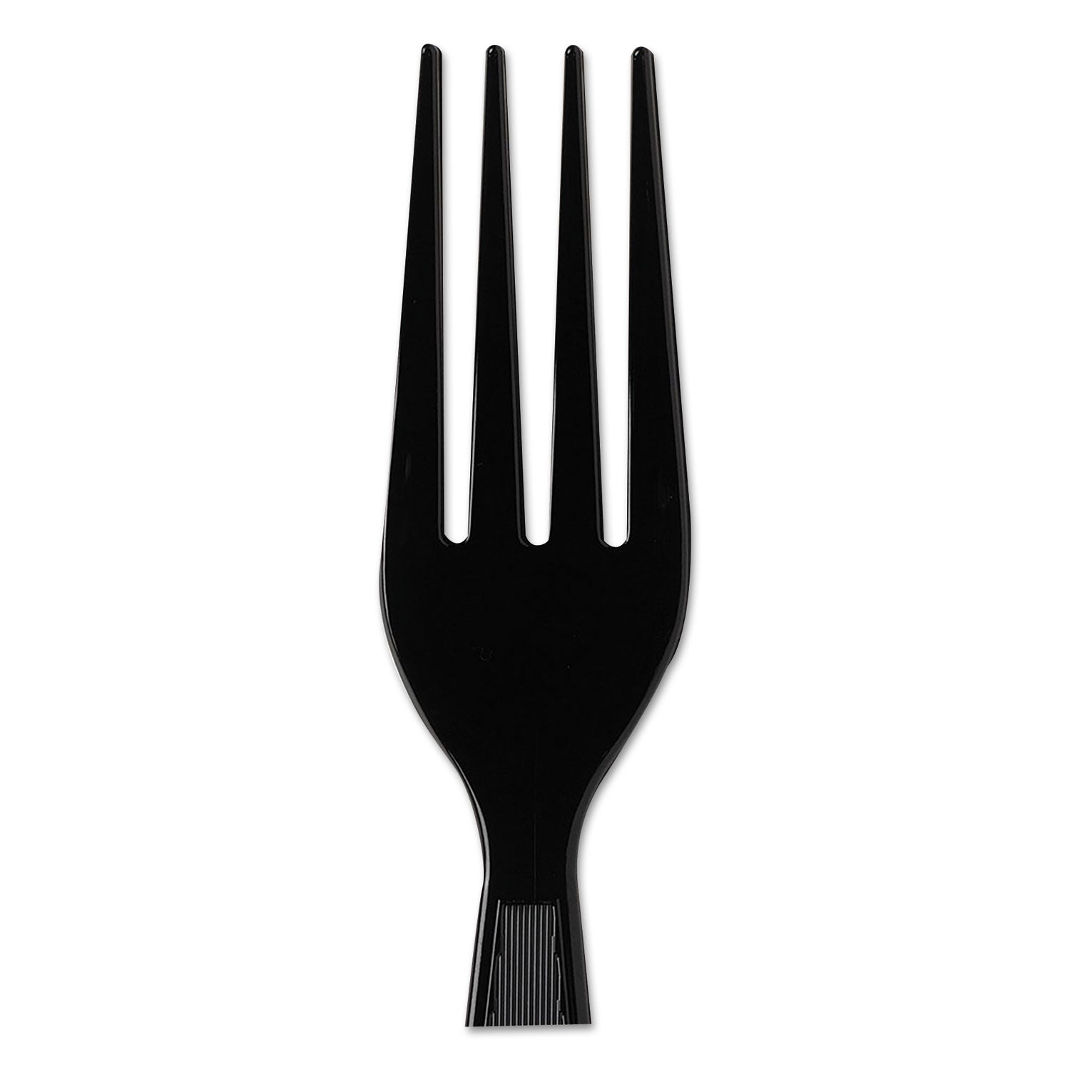 Dixie Plastic Cutlery, Heavyweight Forks, Black, 1,000/Carton (FH517)