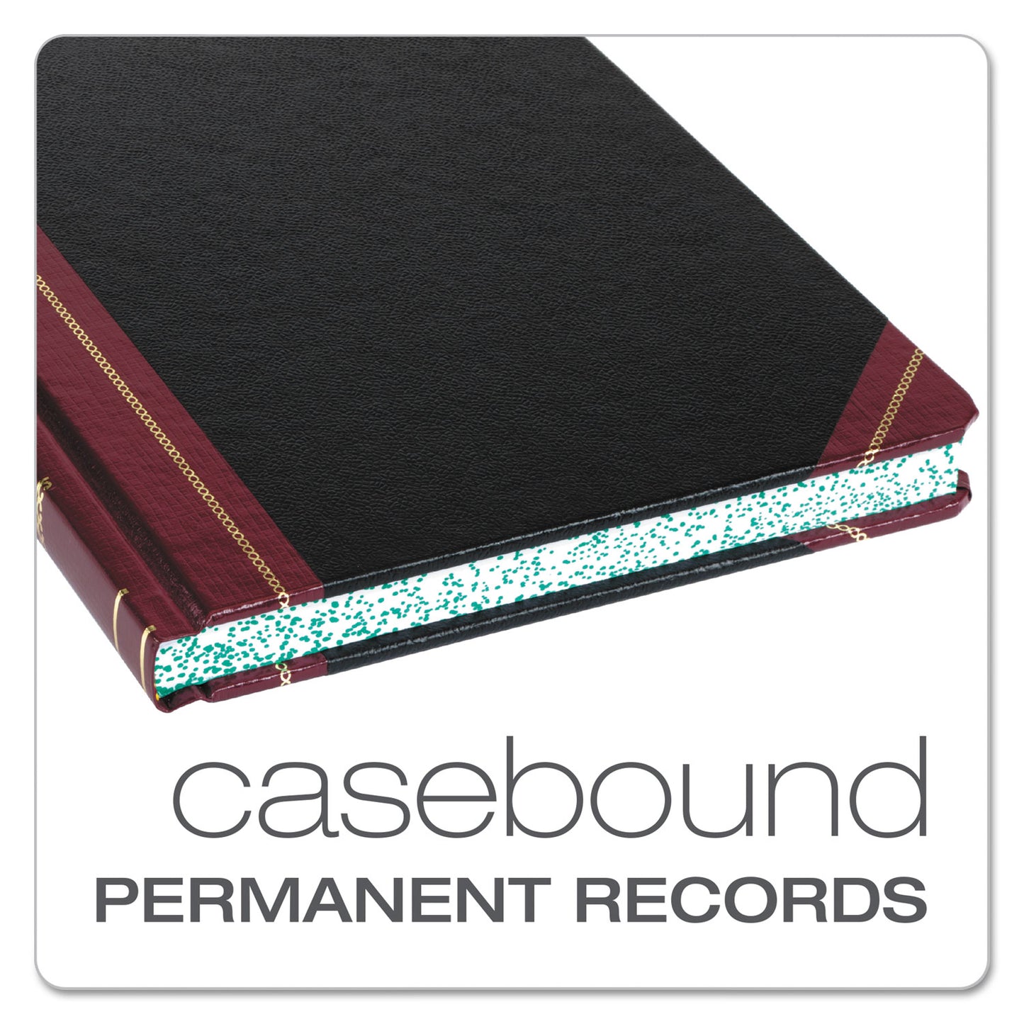  Pease Extra-Durable Bound Book, Single-Page Record-Rule Format, Black/Maroon/Gold Cover, 10.13 x 7.78 Sheets, 300 Sheets/Book (21300R)