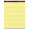 Ampad Gold Fibre Quality Writing Pads, Wide/Legal Rule, 50 Canary-Yellow 8.5 x 11.75 Sheets, Dozen (20020)