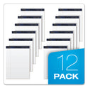 Ampad Gold Fibre Quality Writing Pads, Wide/Legal Rule, 50 White 8.5 x 11.75 Sheets, Dozen (20070)