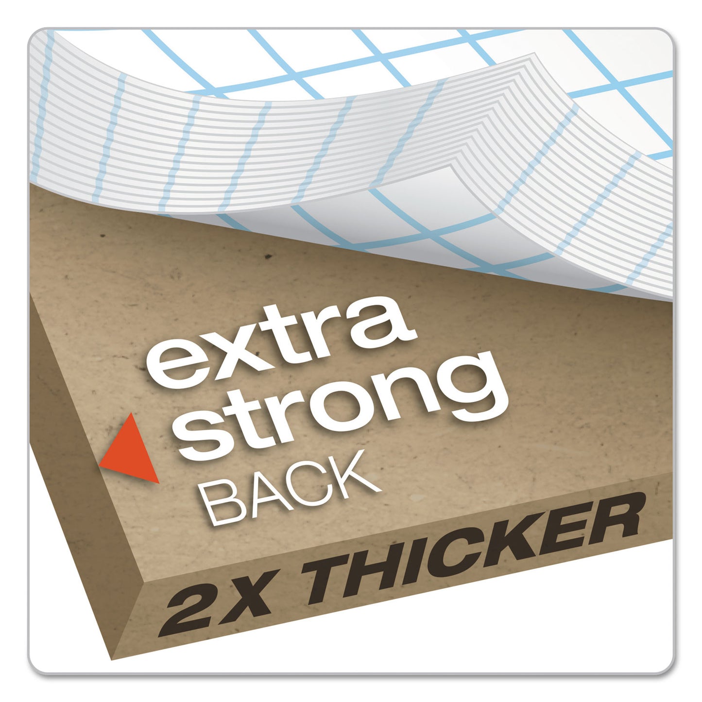 Ampad Quad Double Sheet Pad, Quadrille Rule (4 sq/in), 100 White 8.5 x 11.75 Sheets (20210)