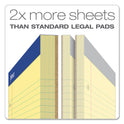 Ampad Double Sheet Pads, Medium/College Rule, 100 Canary-Yellow 8.5 x 11.75 Sheets (20223)