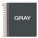 Ampad Gold Fibre Personal Notebooks, 1-Subject, Medium/College Rule, Designer Gray Cover, (100) 7 x 5 Sheets (20803)