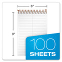 Ampad Gold Fibre Steno Pads, Gregg Rule, Designer Green/Gold Cover, 100 White 6 x 9 Sheets (20806)