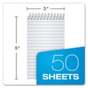 Ampad Memo Pads, Narrow Rule, Randomly Assorted Cover Colors, 50 White 3 x 5 Sheets (25093)