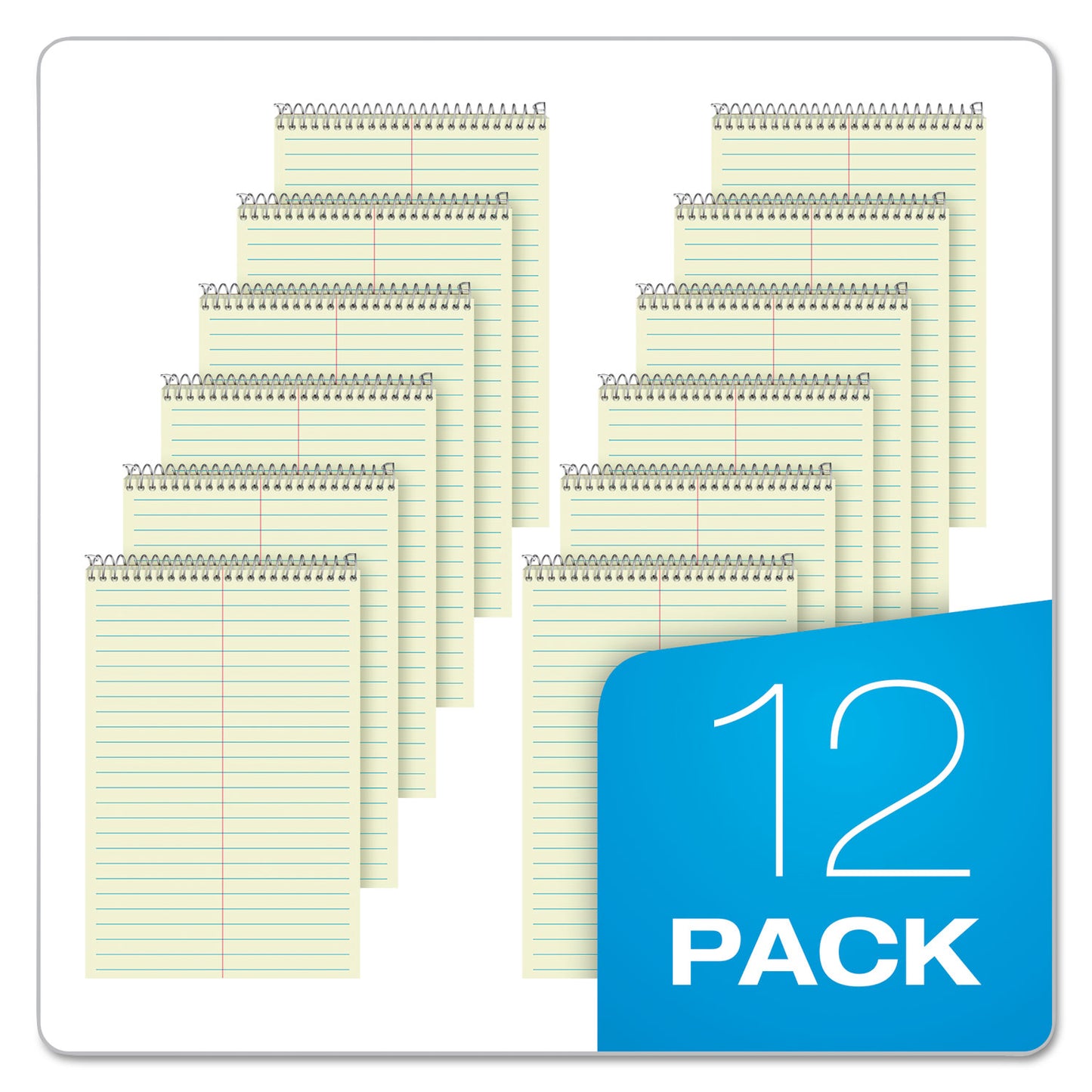 Ampad Steno Pads, Gregg Rule, Tan Cover, 80 Green-Tint 6 x 9 Sheets (25274)
