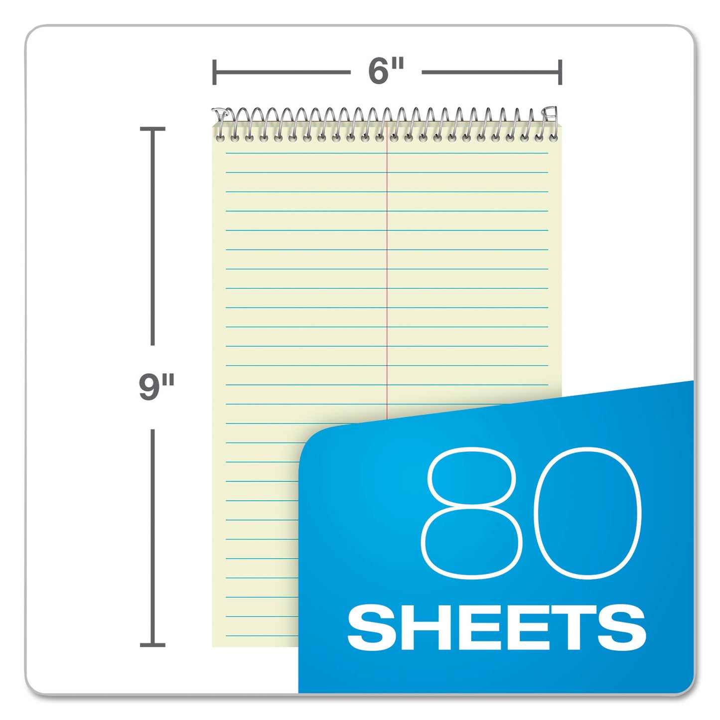 Ampad Steno Pads, Gregg Rule, Tan Cover, 80 Green-Tint 6 x 9 Sheets (25274)