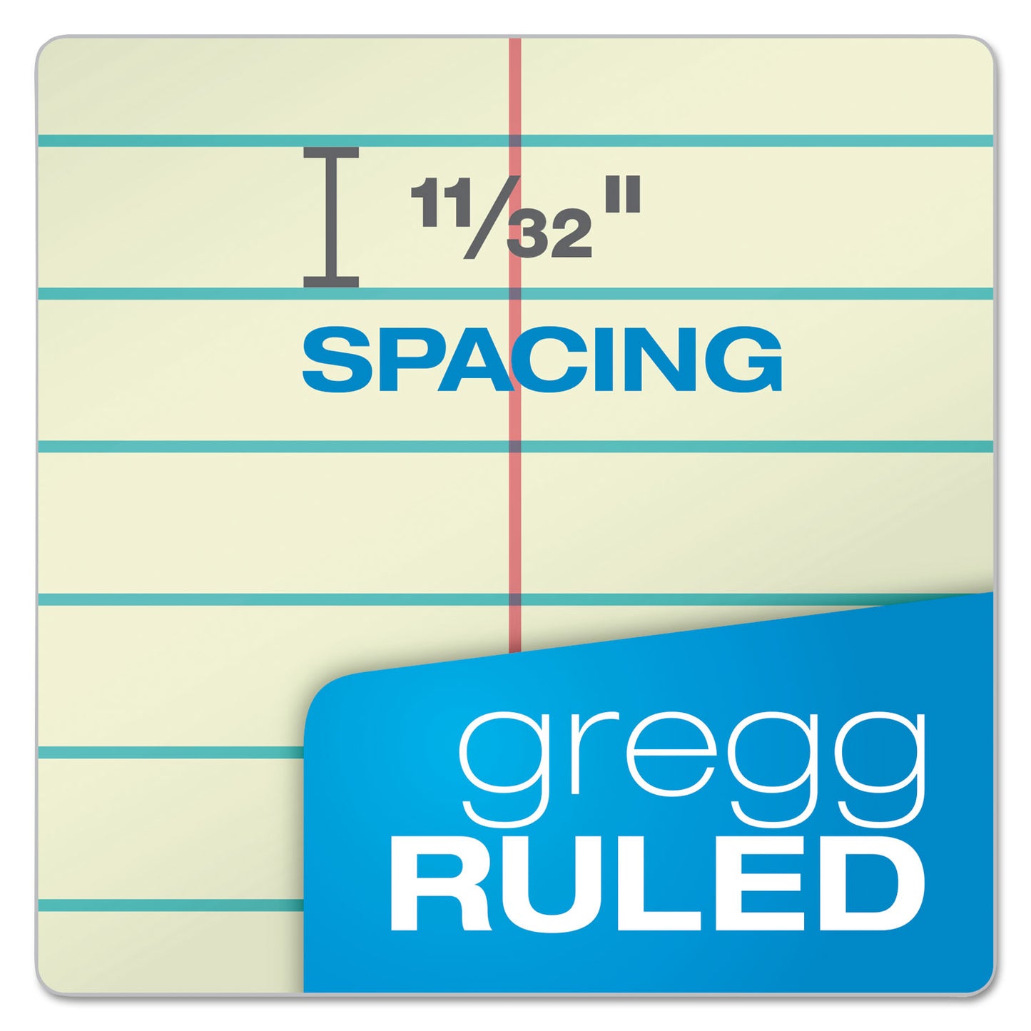 Ampad Steno Pads, Gregg Rule, Tan Cover, 80 Green-Tint 6 x 9 Sheets (25274)