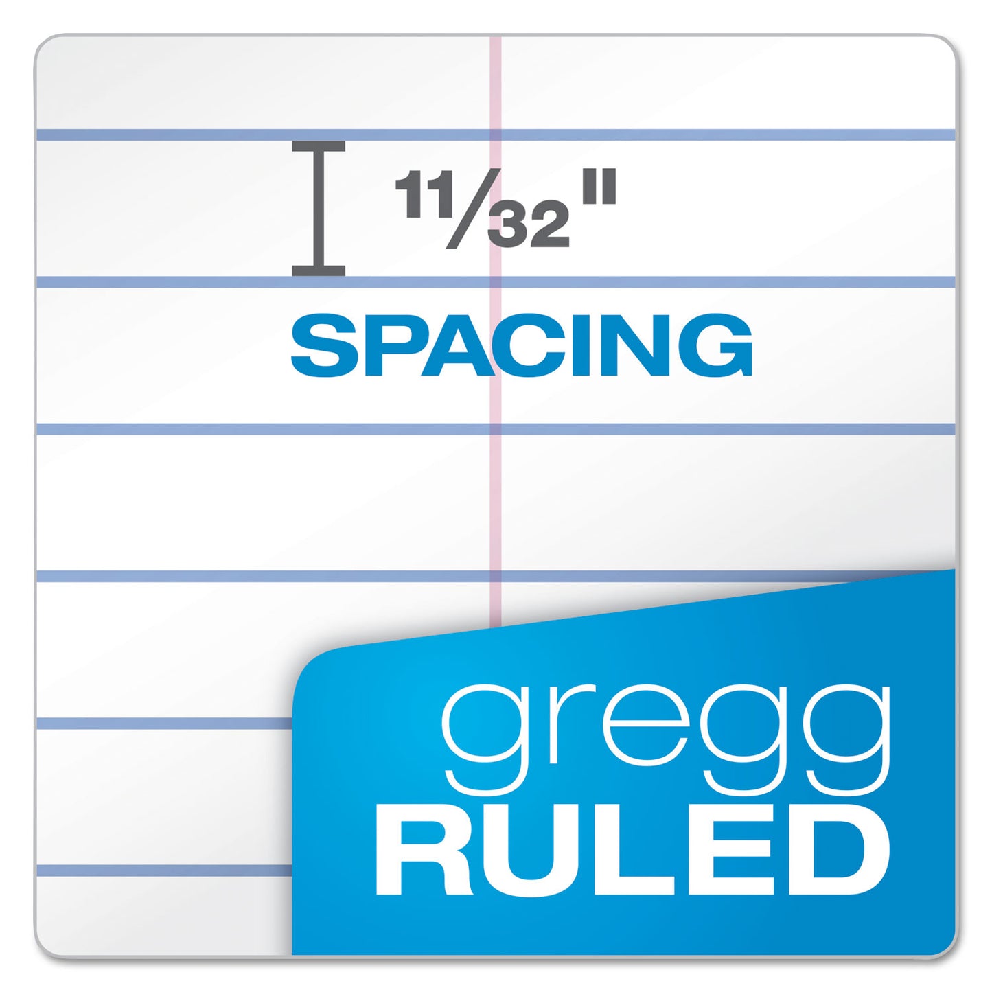 Earthwise by Ampad Recycled Reporter's Notepad, Gregg Rule, White Cover, 70 White 4 x 8 Sheets (25280)