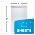 Ampad Memo Pads, Narrow Rule, Assorted Cover Colors, 40 White 4 x 6 Sheets, 3/Pack (45094)