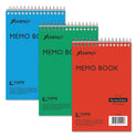 Ampad Memo Pads, Narrow Rule, Assorted Cover Colors, 40 White 4 x 6 Sheets, 3/Pack (45094)