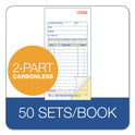 Adams 2-Part Sales Book, 12 Lines, Two-Part Carbon, 3.38 x 6.69, 50 Forms Total (DC3705)