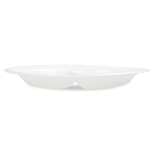 Dart Concorde Foam Plate, 3-Compartment Plate, 10.25" dia, White, 125/Pack, 4 Packs/Carton (10CPWCR)