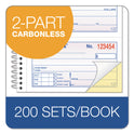 Adams 2-Part Receipt Book, Two-Part Carbonless, 4.75 x 2.75, 4 Forms/Sheet, 200 Forms Total (SC1152)