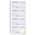 Adams 2-Part Receipt Book, Two-Part Carbonless, 4.75 x 2.75, 4 Forms/Sheet, 200 Forms Total (SC1152)