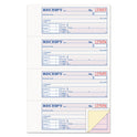 Adams Receipt Book, Three-Part Carbonless, 7.19 x 2.75, 4 Forms/Sheet, 100 Forms Total (TC1182)