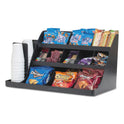 Mind Reader Extra Large Coffee Condiment and Accessory Organizer, 14 Compartment, 24 x 11.8 x 12.5, Black (COMORG02BLK)