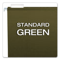 Pendaflex Reinforced Hanging File Folders with Printable Tab Inserts, Letter Size, 1/5-Cut Tabs, Standard Green, 25/Box (415215)