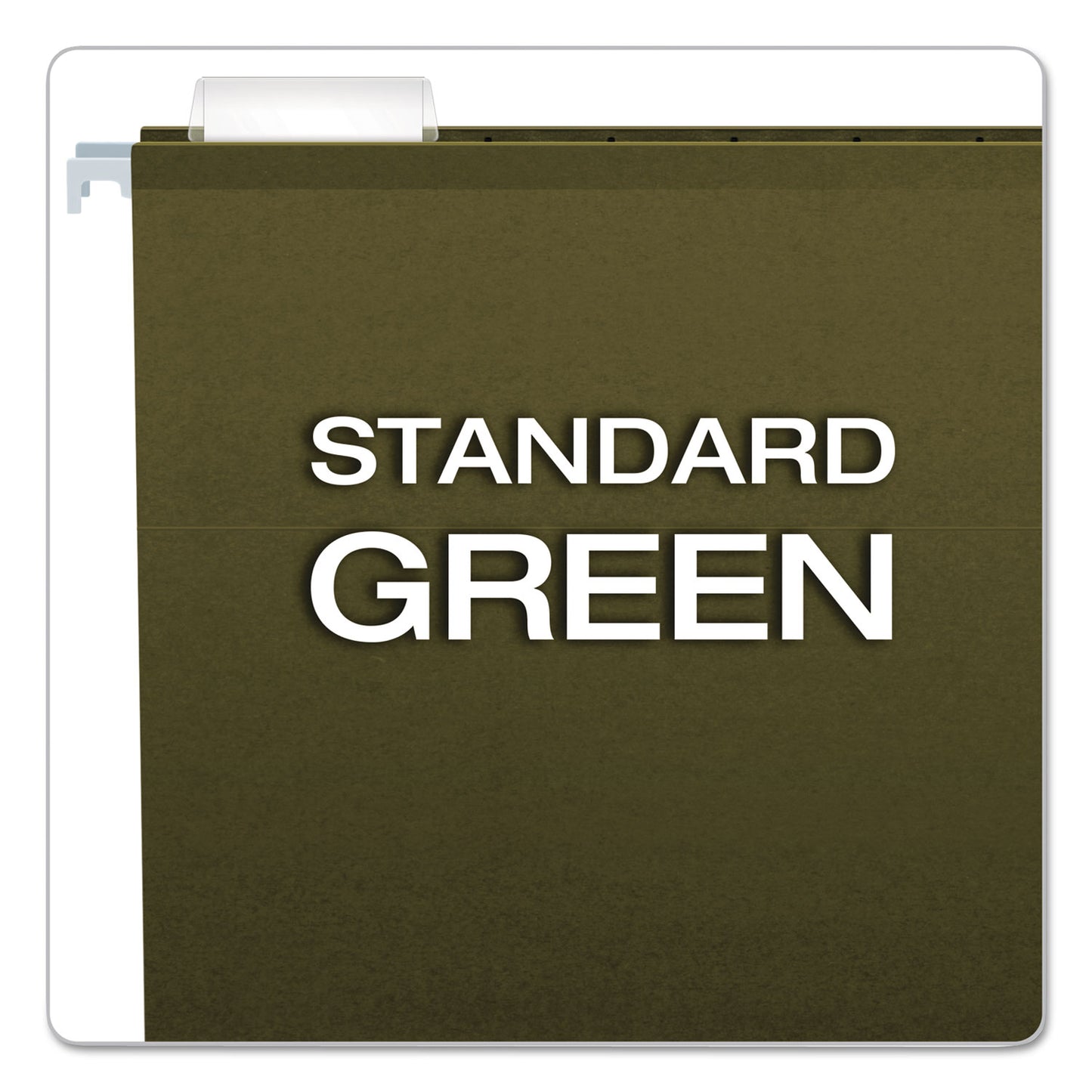 Pendaflex Reinforced Hanging File Folders with Printable Tab Inserts, Letter Size, 1/5-Cut Tabs, Standard Green, 25/Box (415215)