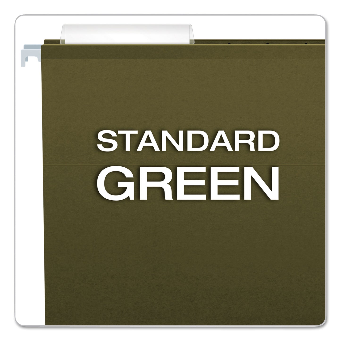 Pendaflex Reinforced Hanging File Folders with Printable Tab Inserts, Legal Size, 1/3-Cut Tabs, Standard Green, 25/Box (415313)