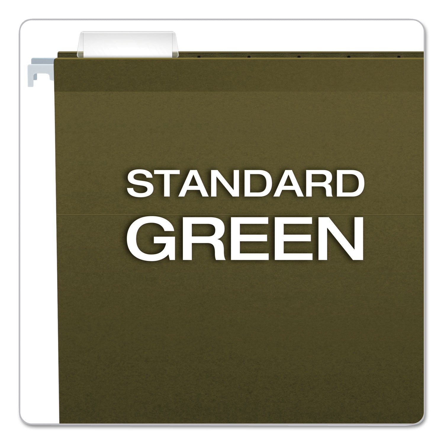 Pendaflex Reinforced Hanging File Folders with Printable Tab Inserts, Legal Size, 1/5-Cut Tabs, Standard Green, 25/Box (415315)