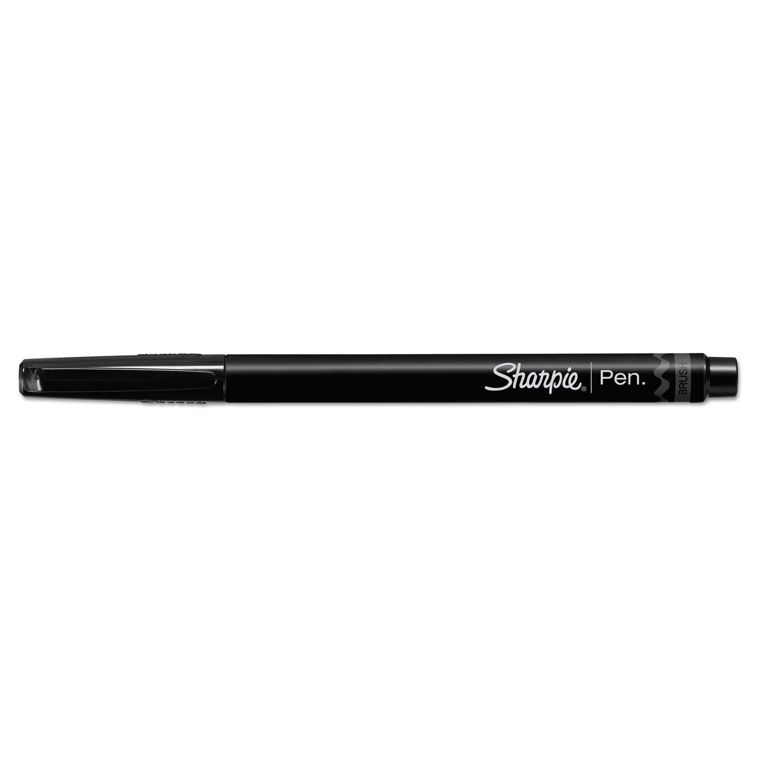 Sharpie Brush Tip Pens, Fine Brush Tip, Black, Dozen (2011280)
