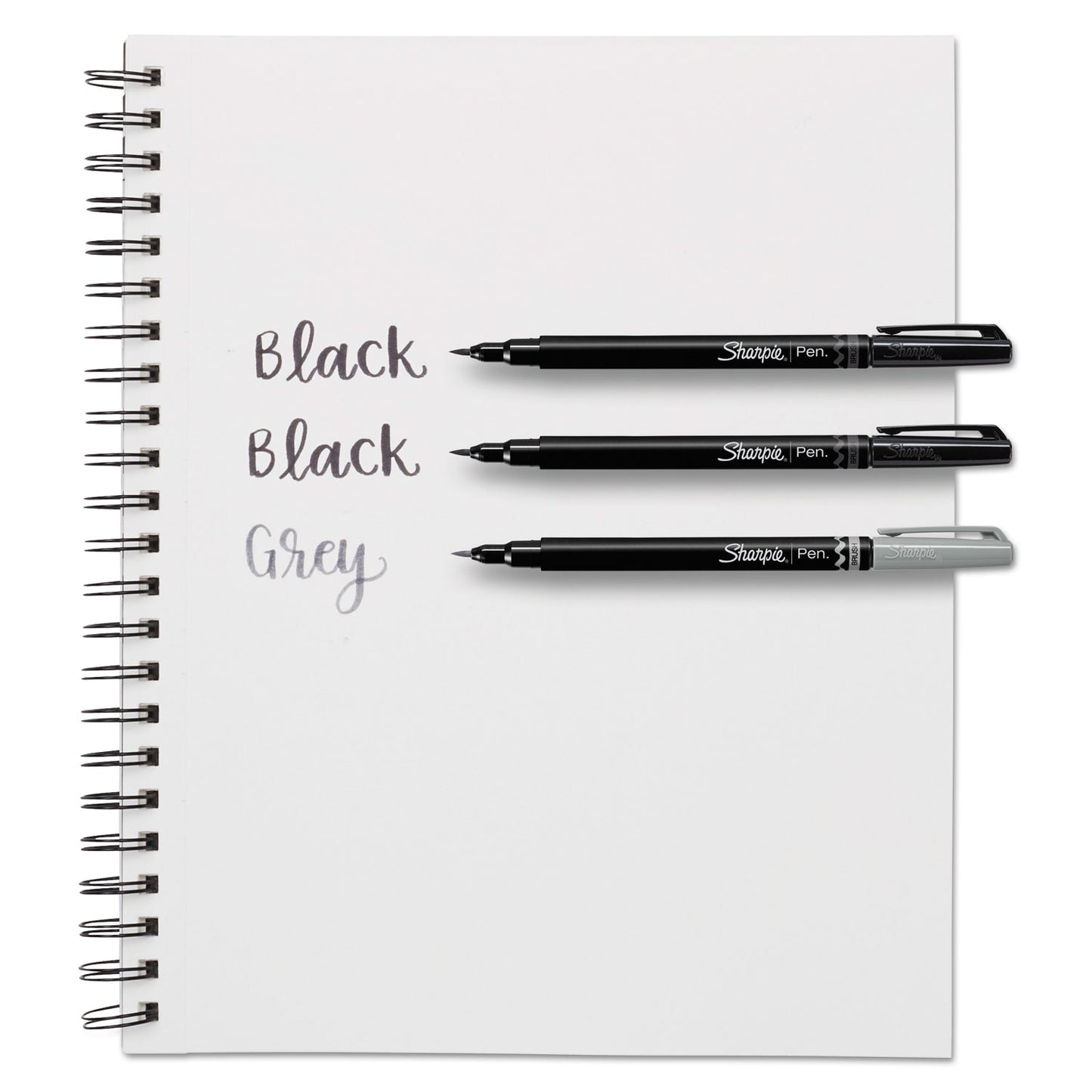 Sharpie Brush Tip Pens, Fine Brush Tip, Black, Dozen (2011280)