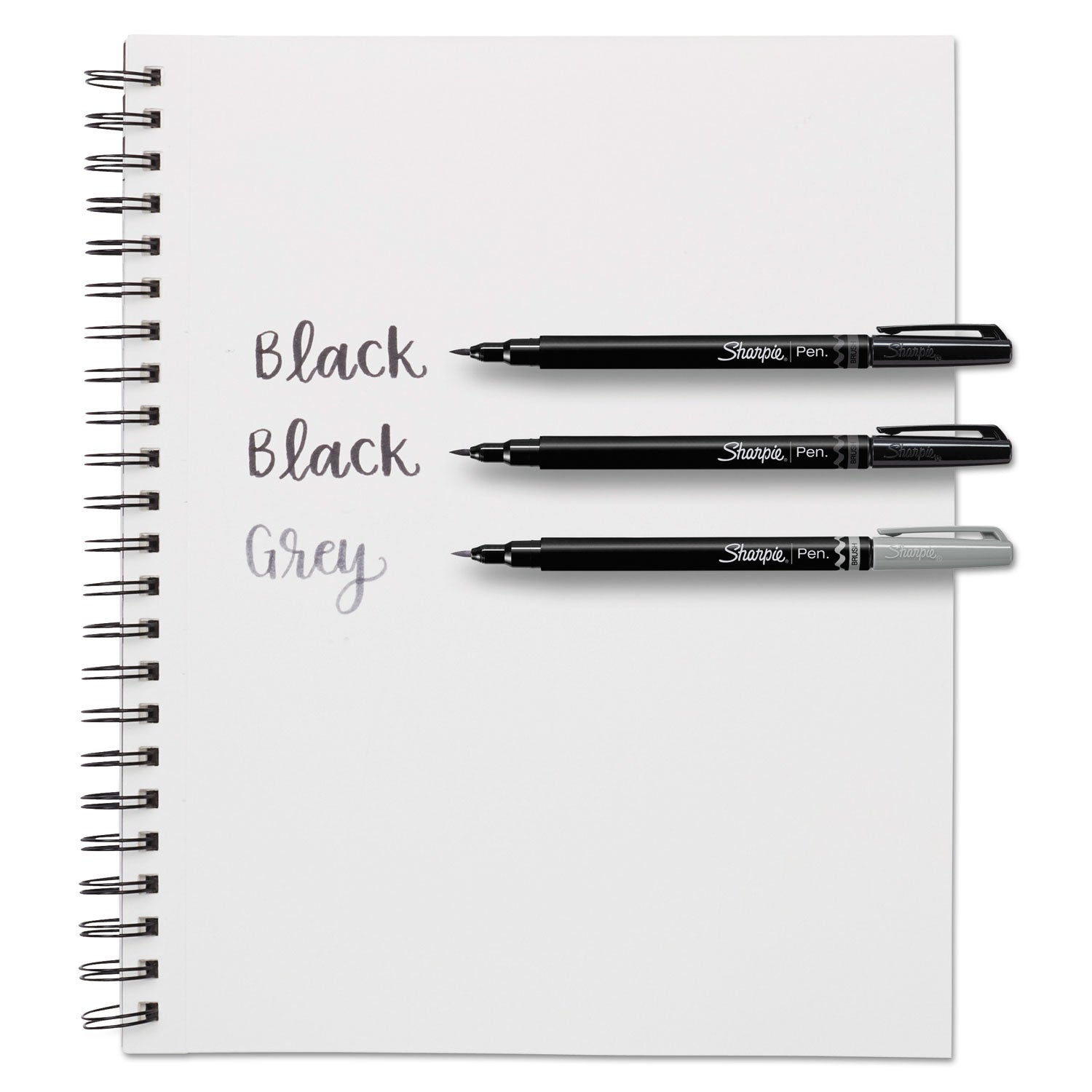 Sharpie Brush Tip Pens, Fine Brush Tip, Black, Dozen (2011280)