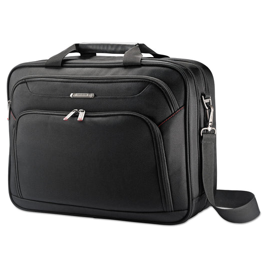 Samsonite Xenon 3 Toploader Briefcase, Fits Devices Up to 15.6", Polyester, 16.5 x 4.75 x 12.75, Black (894331041)