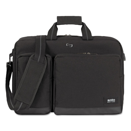 SOLO Urban Hybrid Briefcase, Fits Devices Up to 15.6", Polyester, 5 x 17.25 x 17.24, Black (UBN3104)