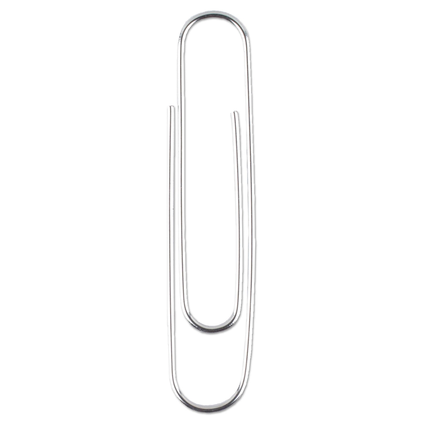 Acco Premium Heavy-Gauge Wire Paper Clips, Jumbo, Smooth, Silver, 100 Clips/Box, 10 Boxes/Pack (72500)