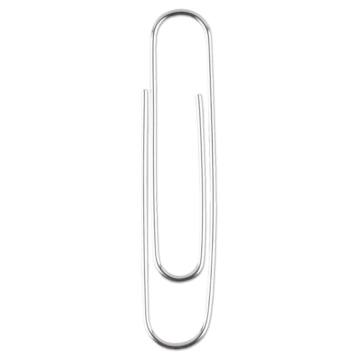 Acco Premium Heavy-Gauge Wire Paper Clips, Jumbo, Smooth, Silver, 100 Clips/Box, 10 Boxes/Pack (72500)