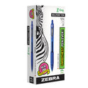 Zebra Z-Grip Ballpoint Pen, Retractable, Medium 1 mm, Blue Ink, Translucent Blue/Blue Barrel, 12/Pack (22220)