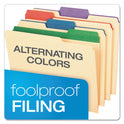 Pendaflex Color Tab File Folders, 1/3-Cut Tabs: Assorted, Letter Size, 0.75" Expansion, Manila, 50/Box (84101)