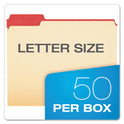 Pendaflex Color Tab File Folders, 1/3-Cut Tabs: Assorted, Letter Size, 0.75" Expansion, Manila, 50/Box (84101)
