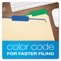 Pendaflex Color Tab File Folders, 1/3-Cut Tabs: Assorted, Letter Size, 0.75" Expansion, Manila, 50/Box (84101)