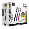 Zebra Z-Grip Ballpoint Pen, Retractable, Medium 1 mm, Assorted Ink and Barrel Colors, 48/Pack (22048)