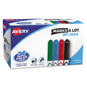 Avery MARKS A LOT Pen-Style Dry Erase Marker Value Pack, Medium Chisel Tip, Assorted Colors, 24/Set (29860)