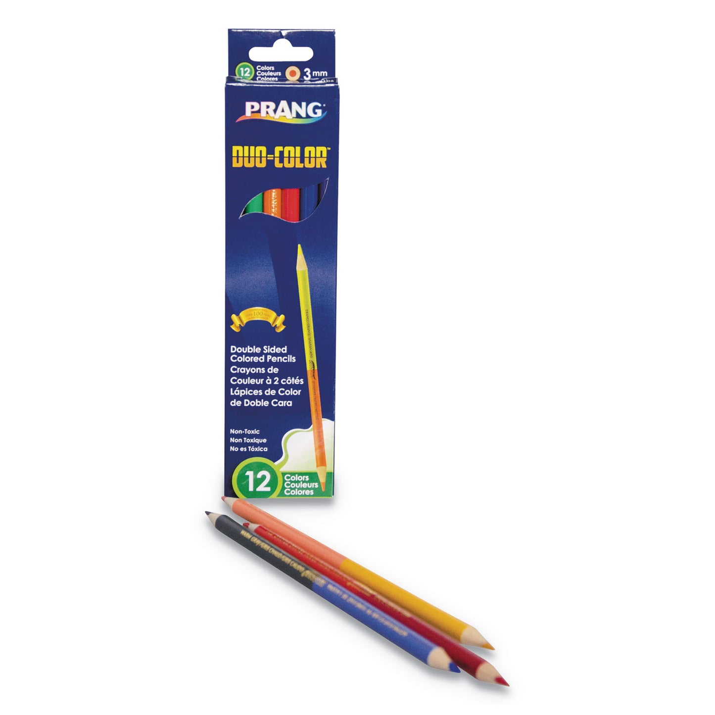 Prang Duo-Color Colored Pencil Sets, 3 mm, Assorted Lead and Barrel Colors, 6/Pack (22106)