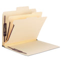 Smead SuperTab Classification Folders, Six SafeSHIELD Fasteners, 2" Expansion, 2 Dividers, Letter Size, Dark Blue, 10/Box (14010)