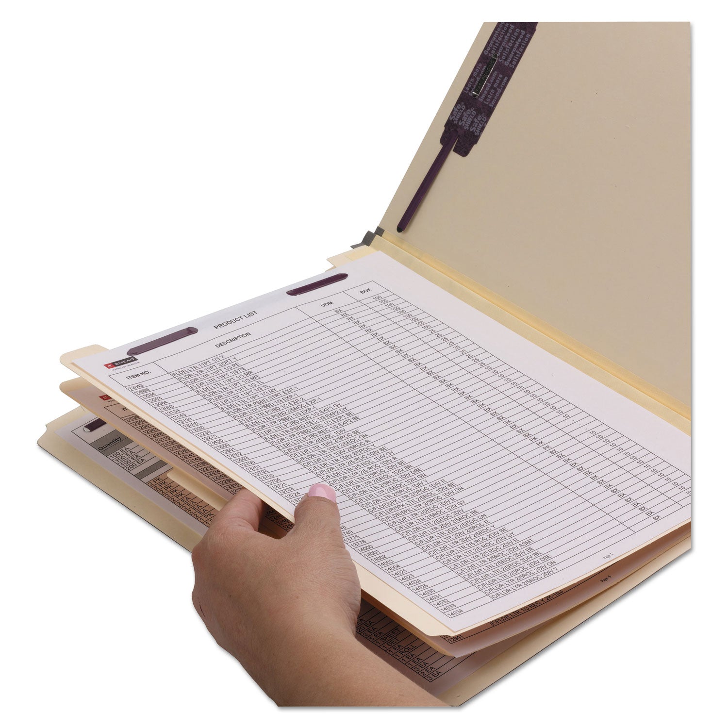 Smead SuperTab Classification Folders, Six SafeSHIELD Fasteners, 2" Expansion, 2 Dividers, Letter Size, Dark Blue, 10/Box (14010)