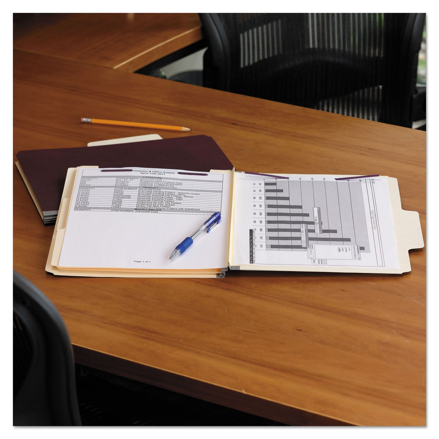 Smead SuperTab Classification Folders, Six SafeSHIELD Fasteners, 2" Expansion, 2 Dividers, Letter Size, Dark Gray, 10/Box (14011)